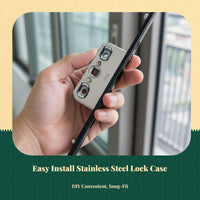 Stainless Steel Lock Box, Aluminum Alloy Panel Lock Unit, Security Locking Hardware for Sliding panes and Doors