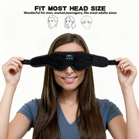 3D Contoured Sleep Mask with Hollow Nose Bridge, Bluetooth, Memory Foam, Detachable