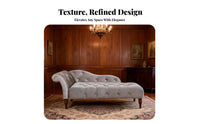 Nordic design aesthetic Upholstered Chaise Lounge Light Luxury Tufted Chaise Longue Modern Design Living Room Seating Accent Piece for Apartment Dwellers, Homeowners, Readers, Bedroom, Small Spaces, literature alcove, Office