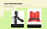 Metric hex socket for motorcycles