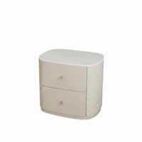 Oval Storage Cabinet Minimalist aesthetic Bedside Table sturdy Construction