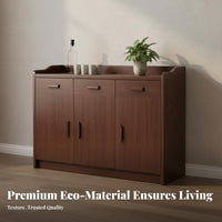Dining Room Sideboard Solid Wood Kitchen Buffet Hutch Multi-functional Storage Cabinet Essential Furniture Suitable for Families Homeowners Hallway Entryway