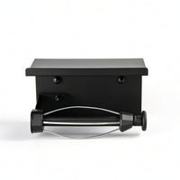 Bathroom Tissue Holder with Shelf Space-Saving Hardware Modern for Powder Room