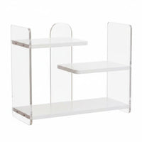 Acrylic Desk Shelf Space Saving Desktop Storage Rack Stable Base Display Stand for Women