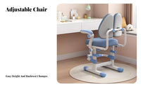 Ergonomic Design Adjustable Posture Chair Split spinerest children's Furniture Lockable casters Task Seat Flip-up Armrests for Students, Kids (growth years 4-12), Parents, Writing, schoolwork, Home Study, Bedroom