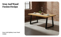 Thick Tabletop Industrial Dining Table Long-Lasting Retro Dining Table and Chair Set Easy to Clean Adjustable Anti-Slip Feet for Restaurant Owners, Apartment Dwellers, Interior Designers, Cafe, Breakfast Nook