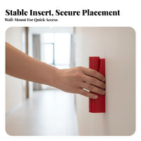 Wall Mounted Flashlight Compact Size Emergency Wall Torch Battery Powered Mini Flashlight with Holder for Visitors, Guesthouse, Apartment, Restaurant