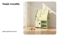 children's bookcase with Bins Stable Base kids' Furniture Large Capacity