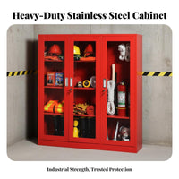 Fire Suppression Device Cabinet Rust-Resistant Fire Cabinet Heavy-Duty Emergency Equipment Locker for Property Managers, Business Owners, Schools