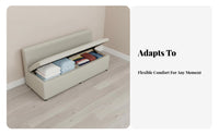 Space-Saving End-of-Bed Storage Bench Narrow Profile Household Furniture Multi-Functional Upholstered Seating Sturdy Construction for Apartment Dwellers, Interior Decorators, Bedroom, Living Room, Entryway, Under a Window