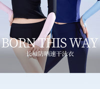 AquaPlay安泊来长袖分体泳衣女防晒速干潜水服游泳衣海边度假保守