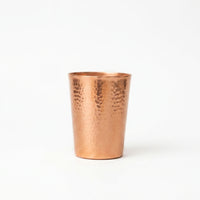 Copper Cup with Hammered Exterior Reusable Water Cup Minimalist for Desk