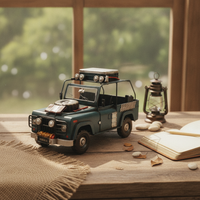Trail-Capable Vehicle Model Distressed Car Model with Spare Tire for Shelf