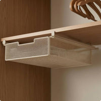 Hanging Wardrobe Basket Clamp Hooks Mesh Storage Tray Tooleffortless