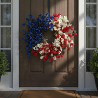 American Flag Azalea Wreath Festive Atmosphere Patriotic Floral Wreath