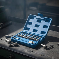 Broken Screw Extractor Set Heavy-Duty Damaged Screw Extractor Set Comprehensive for Mechanics, Workshop