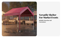 Commercial Vendor Tent Rainproof Four-Legged Waterproof Outdoor Gazebo Tent for Event Vendors, Families, Markets, Festivals, Athletic Events