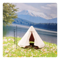 2 Pieces 1:64 Camping Tent Miniature Scene Decoration Display Decor Realistic