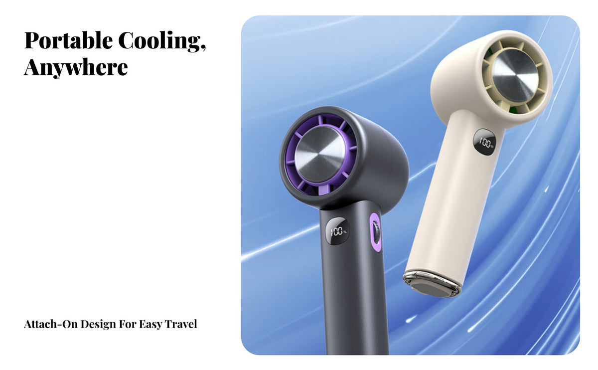 Handheld Fan with Cooling Plate 100 Speed Settings Handheld Cooling Fan Adjustable Speeds for Students, Commuters, Camping, Outdoor, Travel