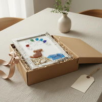 Sea Glass Dog Art Handmade Pet Memorial Frame Rustic Design for Tabletop Decor