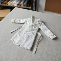 1/6 Scale Long Coat Fashionable 1/6 Scale Figure Coat 12 Inch Doll Overcoat Realistic Intricacy Miniature Overcoat Timeless