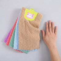 Microfibre Cloth 5 Pack Dish Cloths, Hanging Kitchen Towel Tea Towels, Soft Coral Fleece 30x30cm Square Cleaning Cloth with Hanging Loop