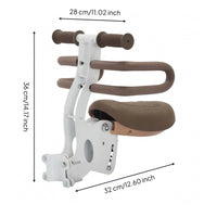 Metal Frame Front Child Bike Seat Handlebar Grip Front Mounted Child Seat for Electric Cycle