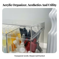 Divided Cosmetic Case debris-resistantresistant with Lid Multi-Section cosmetics organizer for Women