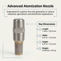 Stainless Steel Mist Nozzle, 1/4 BSPT Mist Nozzle, Fine Misting Nozzle, Rust Resistant Mist Nozzle, Long-Term Use Mist Nozzle