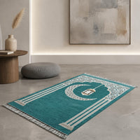 Lighthouse Print Prayer Rug Soft Touch Chenille Prayer Mat Large Size Religious Item for Travel