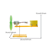 Educational Micro Wind Generator with LED Teaching Wind Power Generator Model Hands-on DIY Kit Renewable for Students, Teachers, Tinkerers, Homeschooling