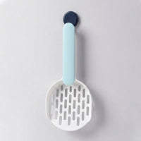 Cat Litter Sifter and Sifter Sieve with Base, Sand Sifter for Cats and Kittens, Angled Ladle for Box Trays, Grey