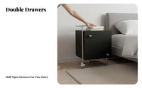 Drawer Nightstand Minimalist Design Bedroom Furniture Sturdy Construction