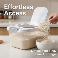 Food Storage Containers Airtight, Kitchen - Rice Bucket, Thickened Barrel Wall F #variant:7.5L