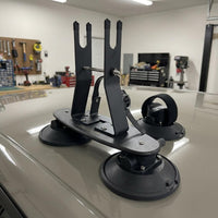 Suction Cup Mounting Bracket Matte Black Fixture Hardware Industrial Finish