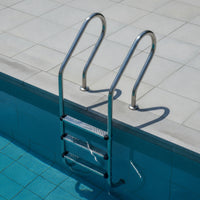 Three-Step Pool Ladder Drill Stainless Steel Pool Ladder Easy to Install for in-Ground Pools