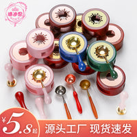 Suidisi Wooden Wax Seal Melting Furnace with Spoon