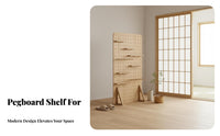Movable Pegboard Room Divider Two-in-Single-Function Freestanding Pegboard Organizer Space-Saving Design Privacy Partition Versatile for Apartment Dwellers, Teletravel Workers, Entryway, Apartments, Home Office, Retail Retail Outlet S