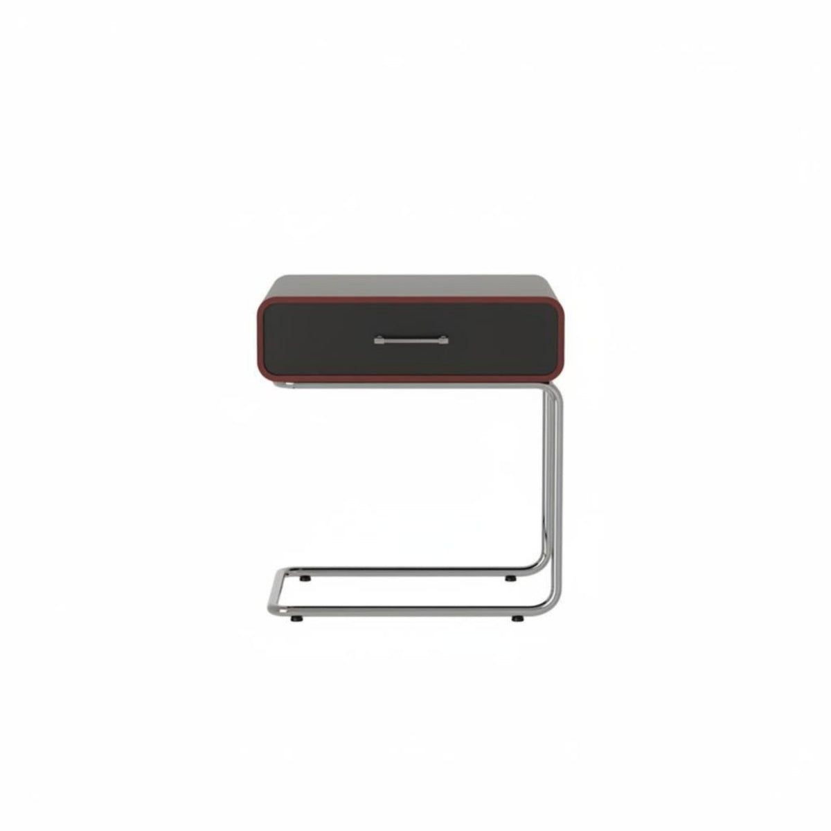C-Shaped End Table Japanese aesthetic Nightstand Minimalist Design for Small Spaces
