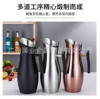 跨境外贸不锈钢冷水壶大容量水扎壶奶茶壶果汁壶冷白开扎壶