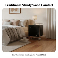 Drawer Nightstand Minimalist Design Bedroom Furniture Sturdy Construction
