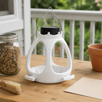 Solar Hanging Bird Feeder Waterproof Crown Bird Feeder Light Sensing for Patio