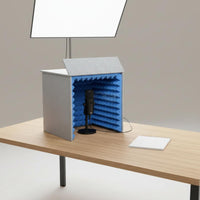 Noise Reduction Desktop Vocal Booth Detachable Portable Audio Capture Device Isolation Barrier Quick Assembly for Podcasters, Voice Actors
