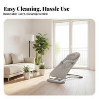 Foldable Design Baby Bouncer Adjustable Recline Convertible Bouncer and Rocker Soothing Rocking Motion Infant Seat Year-Round Material for Infants, Newborns, Parents, Rest Period Time, Travel, Playtime, Living Room