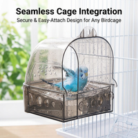 Bird Bath Cage Hanging Bathtub, Bath Cage Hooded Design, Supplies Parrot Bath Tub, Bird Bath Thicken - Image 7