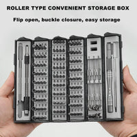 128 Pieces Screwdriver Set Steel Bits Precision Screwdriver Set Flexible Extension Shaft Electronics Repair Tool Kit for DIY Enthusiasts