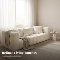 Plush Loveseat pillow-softLike Comfort Sofa Space-Saving Couch for Apartment Dwellers, Young Adults, Small areas, Studio Flat, Home Office