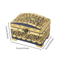Jewelry Box with Hinged Lid Vintage Wooden Jewelry Box Stylish for Tabletop