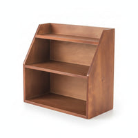 Three-Tier Organizer Rustic Desktop Organizer Shelf Slanted Sides
