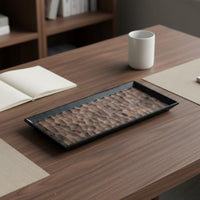 Walnut Wood Brew Tray Long-Lasting Hammered Texture Brew Tray Sleek Texture